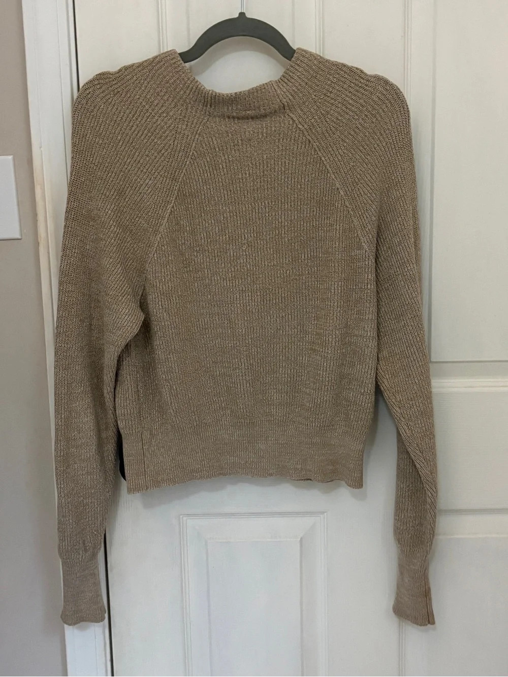 Free People Too Good Heathered Beige Knit Pullover Sweater